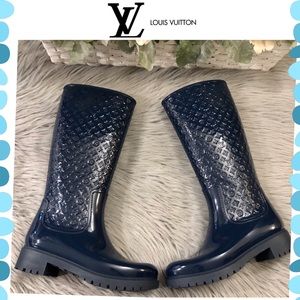 Authentic Louis Vuitton Monogram Imprinted Tall Boots